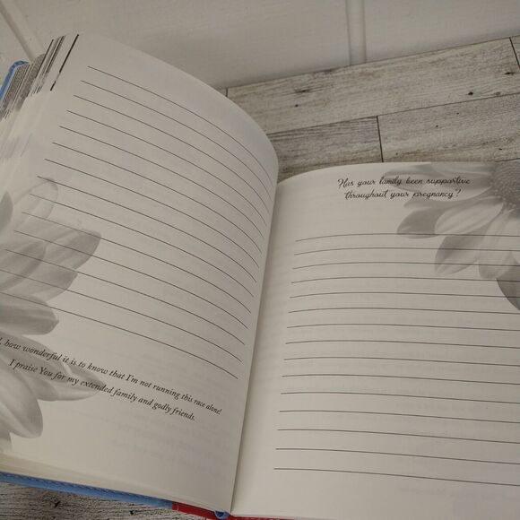 Mommy To Be Devotional Journal - Pregnancy Gift Book Faux Leather Blue - Unused - Picture 11 of 13